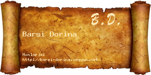 Barsi Dorina névjegykártya